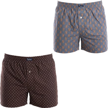 Pakket van 2 Essentiële Katoenen Heren Boxer Shorts met Elastische Tailleband A0100