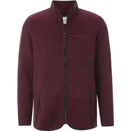 Babista herren Fleecejack - 56/58 - donkerrood - Plus Size
