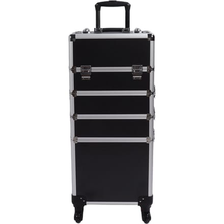 4-in-1 Draagbare Cosmetica Schoonheid Kappers Make-up Trolley Draagtas Koffer Doos wit
