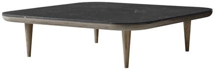 &Tradition Fly Salontafel - Marmer Nero Marquina - Smoked Oiled Oak - 120 x 120 cm
