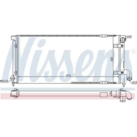 Radiator, motorkoeling NISSENS 63989