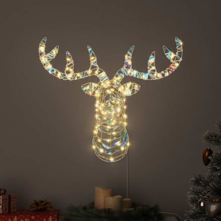 vidaXL - Rendier - Trek - Slede - 140 - LED's - Warmwit - 68 - x - 36.5 - x - 62.5 - cm - PET