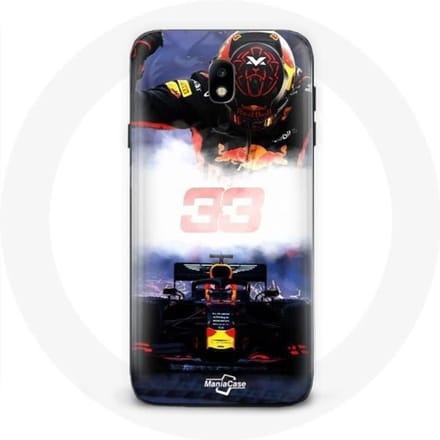 Coque pour Samsung Galaxy S5 Formule 1 Max Verstappen Pilote de F1 noir rouge et jaune