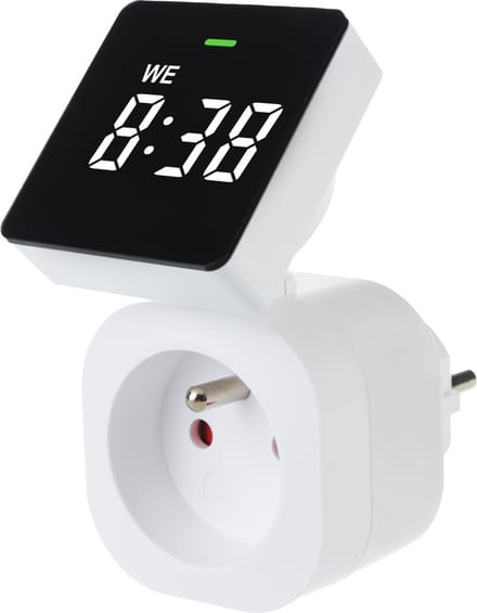 GreenBlue GB610 E - Digitale Tijdschakelaar - Digitale schakelklok - Schakelklok Timer met scherm - Schakelklok - max. belasting 16A - IP20 - 8 programma's