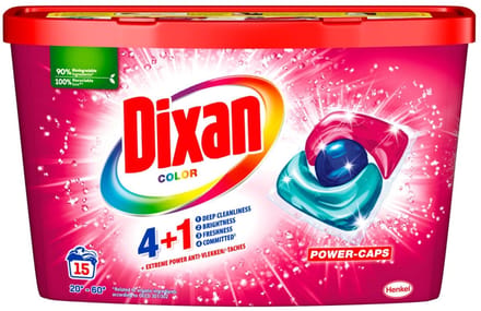 Dixan - Wasmiddelcapsules - Voor gekleurde was - 15 wasbeurten - 1 stuk