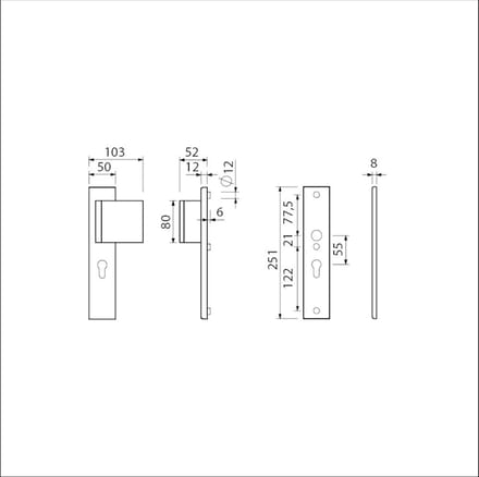 Ami Deurbeslag Pc 55