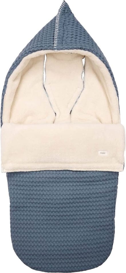 Koeka buggy voetenzak wafel/teddy Oslo bluestone One Size