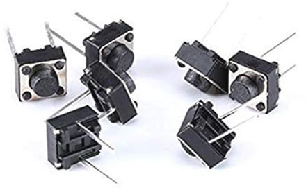 100-pack 2-pins DIP Momentary Tactiele Toetsdrukknop 6x6x5mm