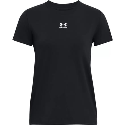 Under Armour UA Rival Core SS-BLK Dames Sportshirt - Zwart - Wit