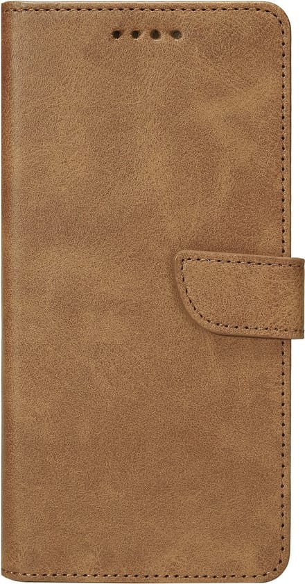 Rixus Bookcase For Samsung Galaxy S24 Ultra 5G Light Brown