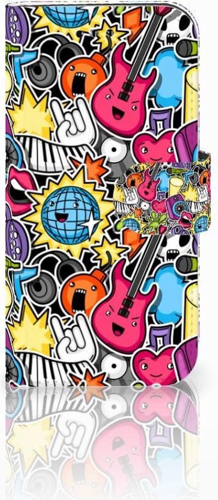 Samsung Galaxy A3 2017 Wallet Case met Pasjes Punk Rock