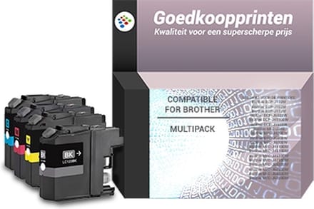 Huismerk Brother LC-123 inkt cartridges 4-Kleuren Multipack (46 ml)