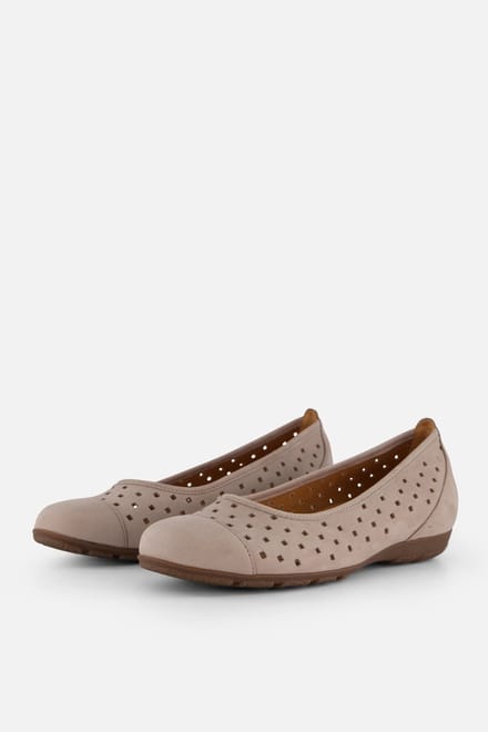 Gabor Instappers beige Nubuck - Dames - Maat 37