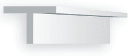 Evergreen Modelbouwdecoratie - 766 T Profiel 3,6mmX35cm Styreen