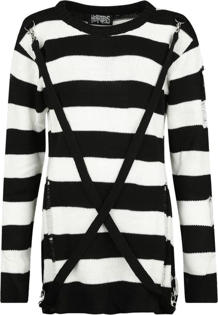 Heartless Orianaer Dames Gebreide trui - zwart/wit - XL