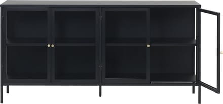 Dressoir Metaal Zwart - 170cm - 4-Deurs - Soft Closing - Kast Carmel - Giga Living