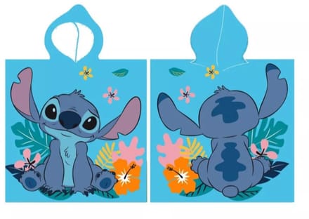 Lilo & Stitch luisterend oor badponcho sneldrogend 55x110cm