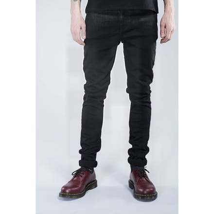 Nudie Jeans Pipe Led Shiny Black Größe: W28L30 | Slim Jeans Outlet | Herren | Schwarz