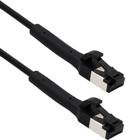Maxtrack TI42-2L RJ45 Netwerkkabel, patchkabel CAT 8.1 U/FTP 2 m Zwart Afgeschermd (enkel), Flexibel 1 stuk(s)