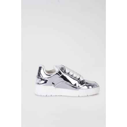 Moschino Calfskin Sneakers Silver Größe: 37 | Trainers Outlet | Damen | Grau