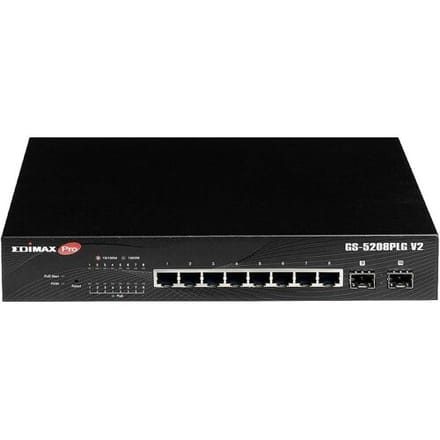 EDIMAX GS-5208PLG V2 GS-5208PLG V2 Netwerk switch 8 + 2 poorten