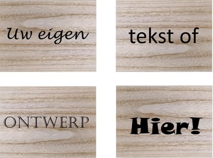 Placemats gepersonaliseerd met uw eigen tekst of ontwerp - vierkant - Hout style - 30x40cm