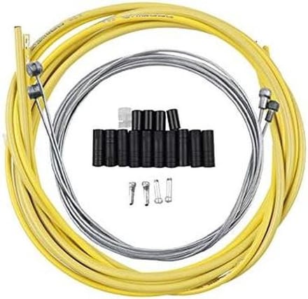 Fiets Remkabel Set - Universele Kabel - Fiets Onderhoud - Corrosiebestendig - 2 Meter Buis - Geel