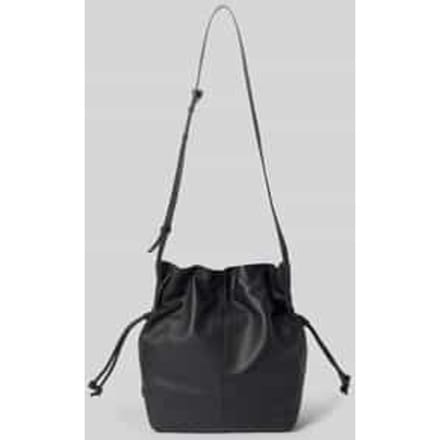 Marc O'Polo Leren schoudertas Sienna Hobo Bag Black zwart