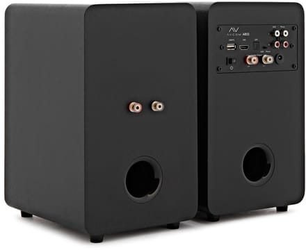 AVCOM Suitcase Turntable with Active Speakers, Cream & Black