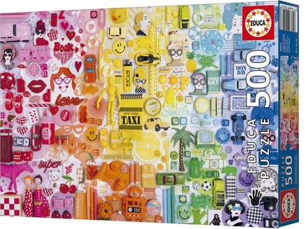 Educa - Puzzel - collage kleuren - 500 stukjes karton - Legpuzzel