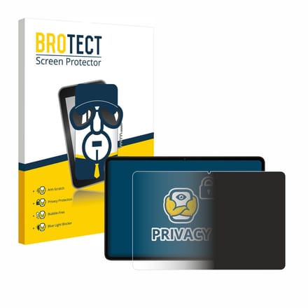 BROTECT - privacy screenprotector voor Xiaomi Redmi Pad 2 Pro (Landschapsmodus) - Folie Beschermfolie Blauwlichtfilter
