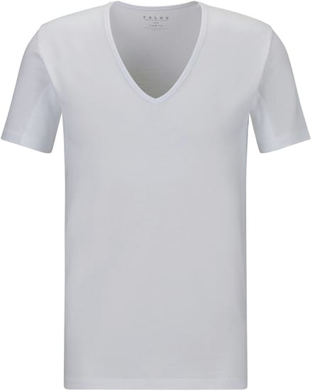 FALKE Daily Climate Control Deep V-Neck sneldrogend katoen top van onderlaag heren wit - maat M