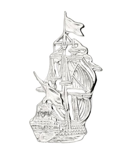 Zilveren Galjoen XL kettinghanger