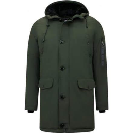 Heren Winterjassen - Parka Heren Jassen - 7103 - Groene Jas