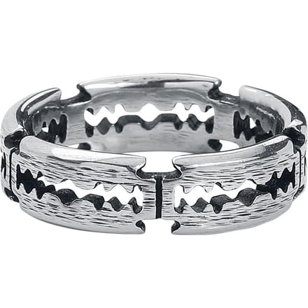 etNox hard and heavy Ring - Razorblades - voor Mannen - zilverkleurig