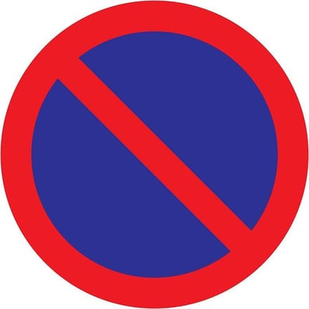 Pickup bord rond diameter 30 cm - Parkeerverbod
