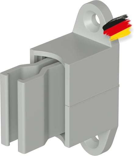 Kurbelhouder Rolluik - Zwengelhouder Wand - Rolluik Bedienen - Verstelbare Elastische Greep - 48mm Gatafstand - Lichtgrijs
