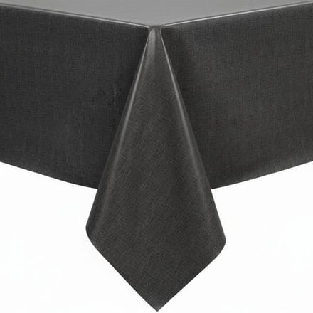 Protecttable - Tafelzeil Linnenlook Antraciet 140x250cm - Tafelkleed Afwasbaar - Kunststof