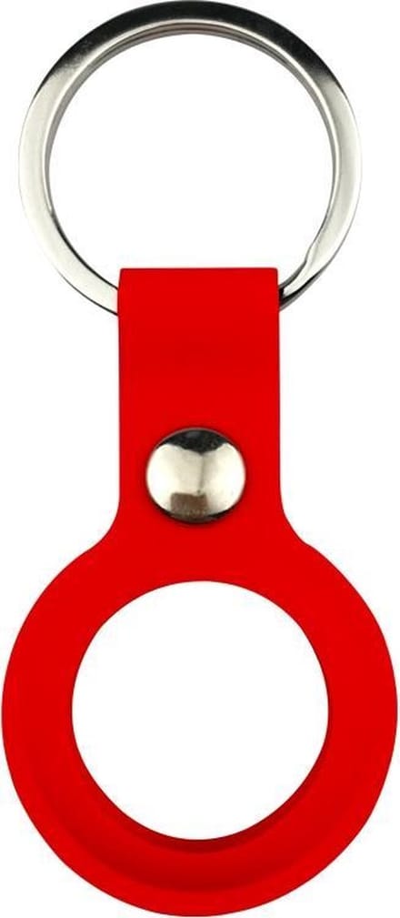 By Qubix - AirTag case liquid series - siliconen hoesje met ring - rood