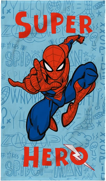 Spider-Man Strandlaken, Sketches - 70 x 120 cm - Katoen