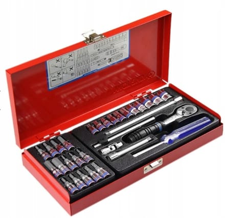 King Tony 31-delige 1/4" doppenset met ratel en bits