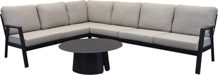 Barolo hoek loungeset 4 delig aluminium antraciet