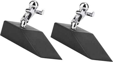 Deurstopper Set - Deurwiggen - Deuren Open Houden - Zinklegering Rubber - 2 Stuks - Grijs