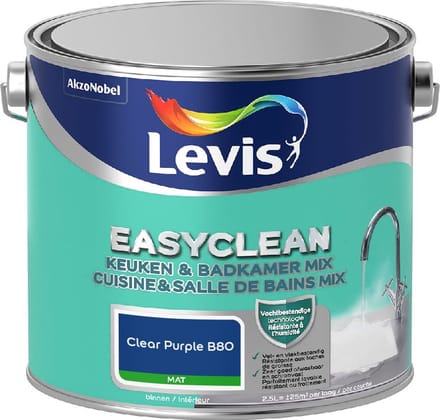 Levis - Easyclean Keuken & Badkamer Mix - Clear Purple B80 - Mengverf - 2,5 L
