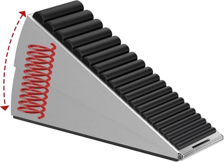 Deurstopper - Verstelbare Deurstopper - Voorkomt Dichtslaan - Anti-slip Rubber - 7.5 cm Hoog - Zilver