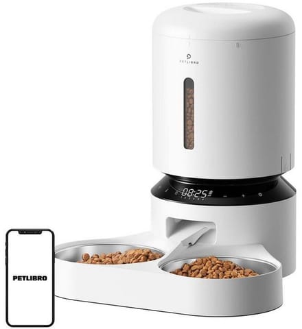 Petlibro Granary Food Dispenser with Double Bowl 5L - White
