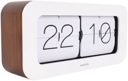 Karlsson Wand-/Tafelklok Matiz - Bamboe Wit - 37x9x16cm - Modern