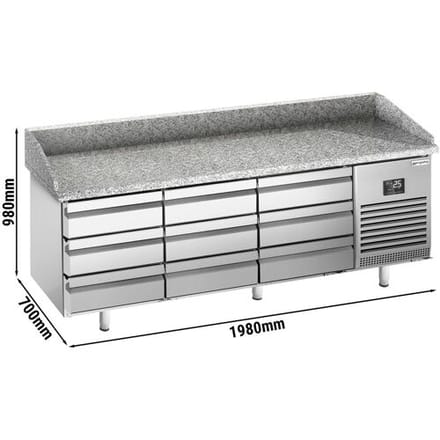 GGM Gastro Pizzakühltisch Premium PLUS - 1980x700mm - mit 9 Schubladen