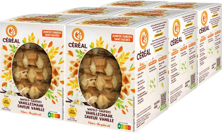 Céréal Wafels Vanille - 6 x 150 gr - Voordeelverpakking