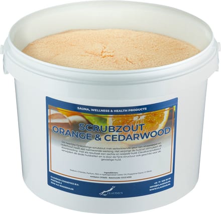 Scrubzout Sweet Orange & Cedarwood - 10 KG - Hydraterende Lichaamsscrub